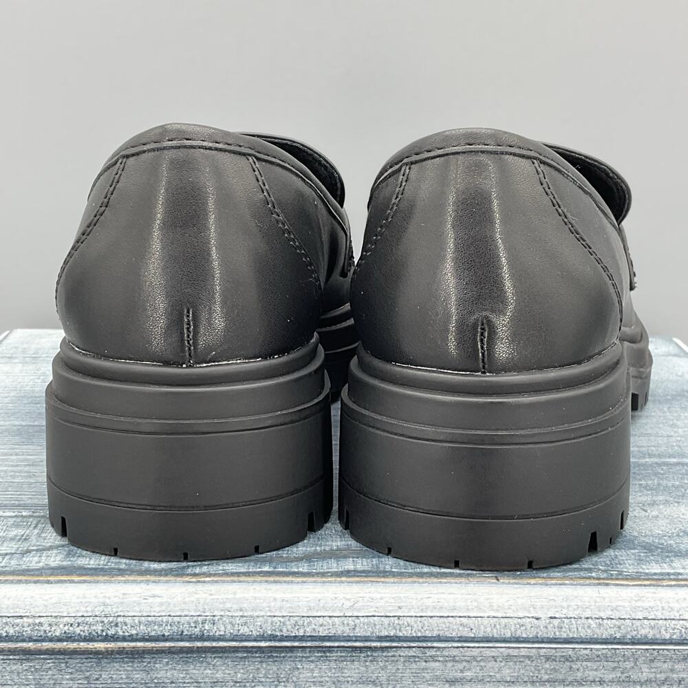 NEW ZBY Women’s Lug Sole Platform Loafers Black Size 6.5 - Picture 4 of 10